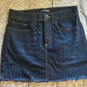 Express Women's Denim Skirt - Blue